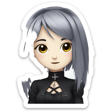 goth bunny girl anime sticker