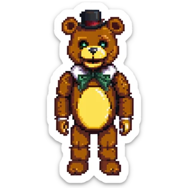 Freddy Fazbear bear animatronic sticker
