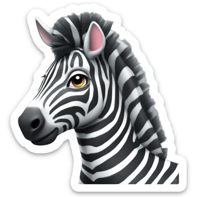 humanoid zebra with abs sticker