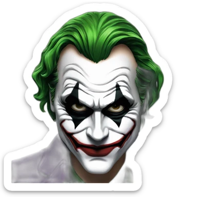 joaquin phoenix as the joker dc comics sticker