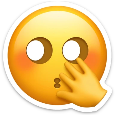 emoji boztesando mano en la boca sticker