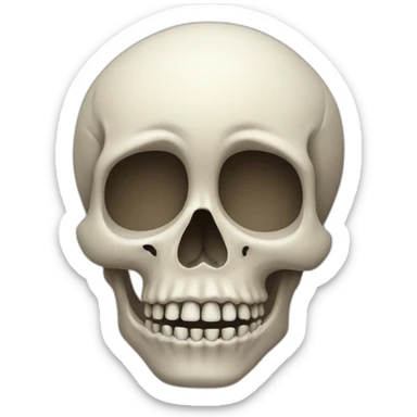 Skull with tear sticker
