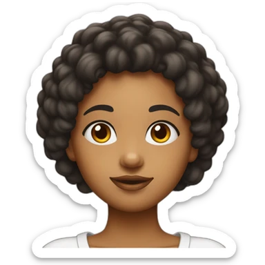 Fille cheveux bouclés noirs et foncé de peau sticker