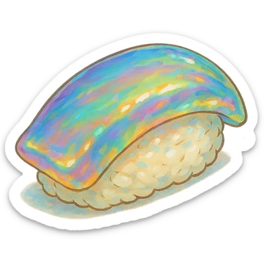 iridescent sushi sticker