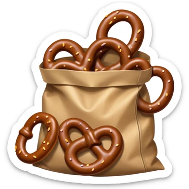 Bag of chocolate covered pretzels sticker