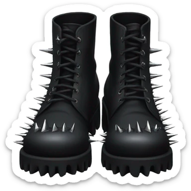 platform boots gothic with spikes sticker