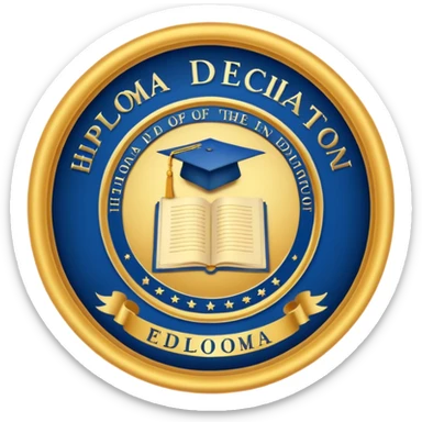 blue Diploma of Higher Education sticker