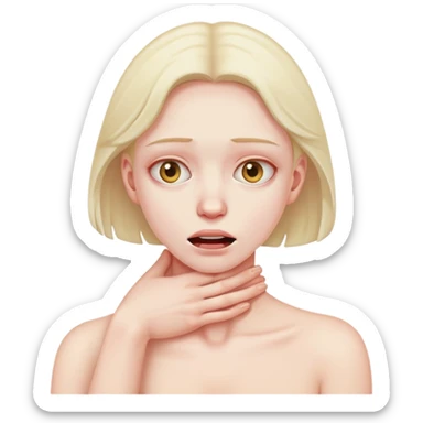 Squeezing neck dead sticker