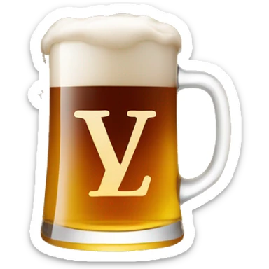 beer in louis vuitton sticker