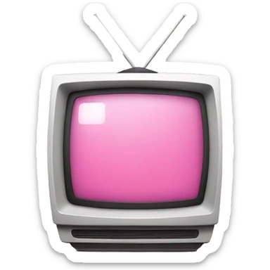 Pink tv sticker