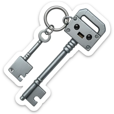 Generate me a lockpick key minecraft theme sticker