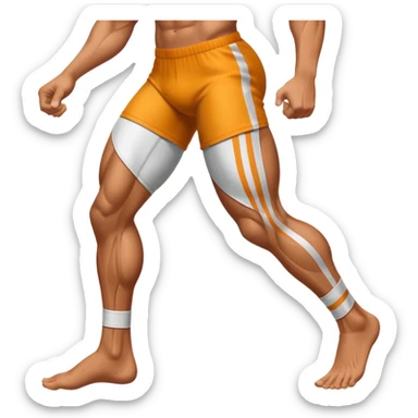 two dancing legs with motion lines sticker