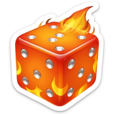 fire dice sticker