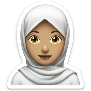 Girl in white hijab sticker