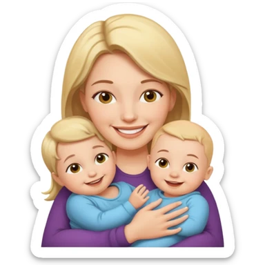 single mother with a baby sticker