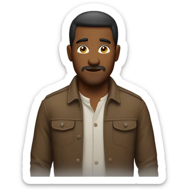 Hombre con hambre sticker