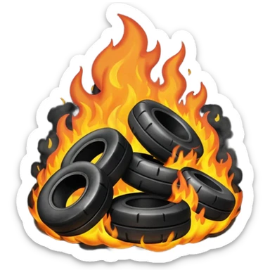 Lastik yakma sticker