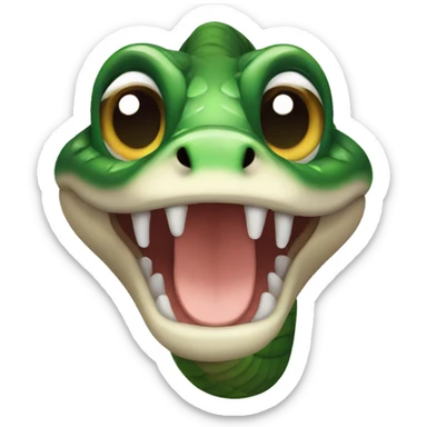 cute snake head sticker