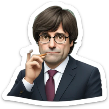 Carles puigdemont smoking cbd sticker