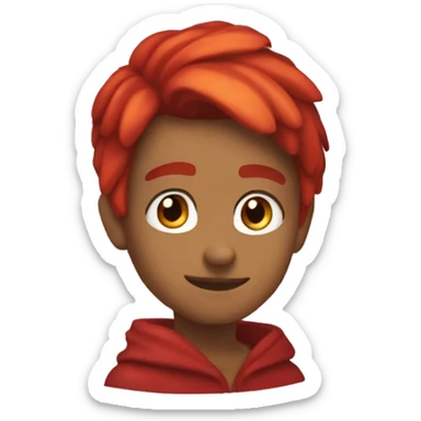 Corazon rojo naranjizo sticker