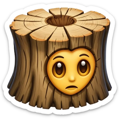 Madera cortada en tronco sticker