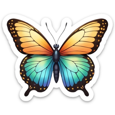 Butterfly transition sticker