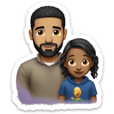 drake with a little kid sticker