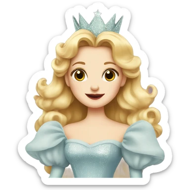 Cartoon of Glinda from wicked  sticker