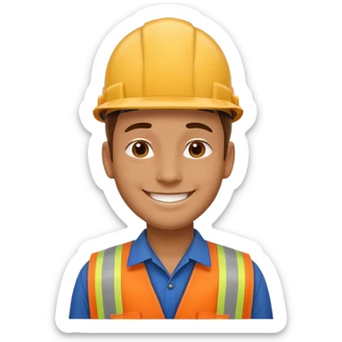 men wear worker's uniform sticker