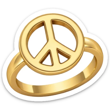 peace shaped ring sticker