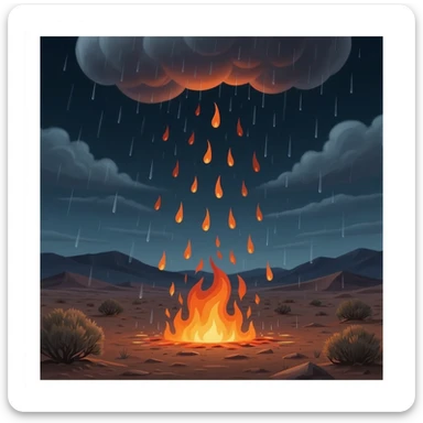 Fire Rain sticker