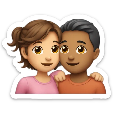 Boy with girl loves each other  sticker