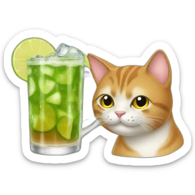 cat drinking moscow mule sticker