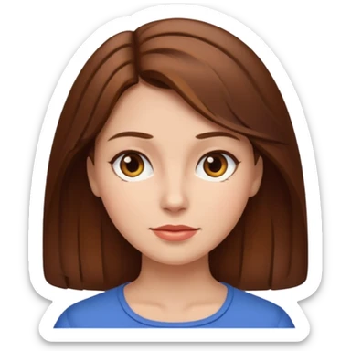 person woman brownhair fullbody sticker