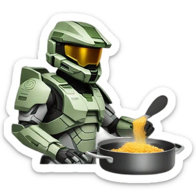 master chief cooking sticker