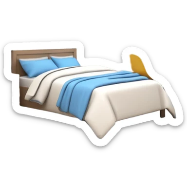 3D rendering realistic still life ultra detailed teenagers bedroom sticker