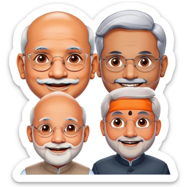 Modi amit shah and s jaysankar sticker