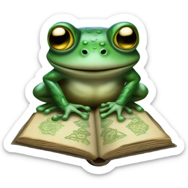 Frog as Occult sorcerer  sticker