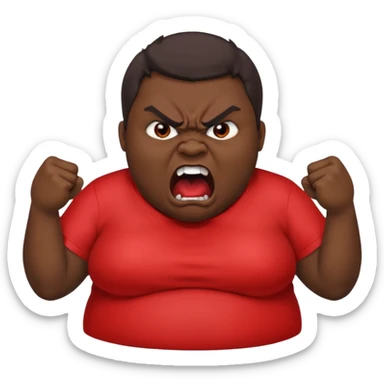 gum tsion emoji very not nice rude shouting ragebaiter fat ugly sticker