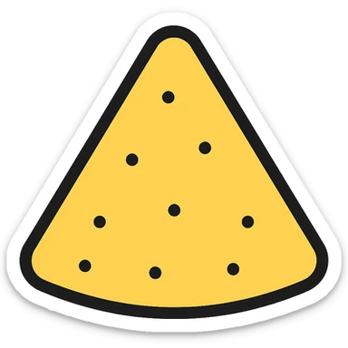 colored tortilla chip icon sticker