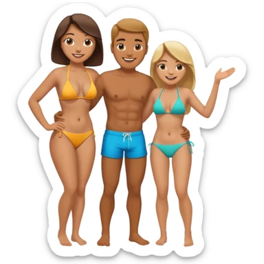 A Man Slapping a woman on her butt sticker