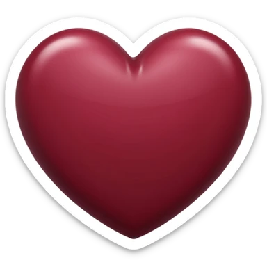 Maroon heart emoji sticker