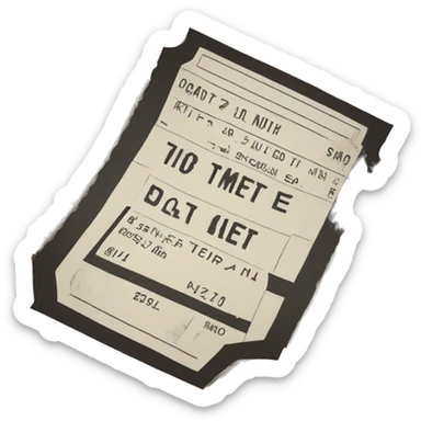 ticket sticker