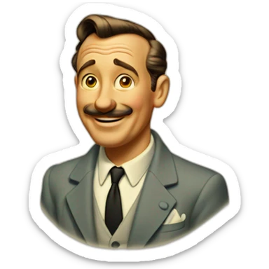 Walt Disney 1950's sticker