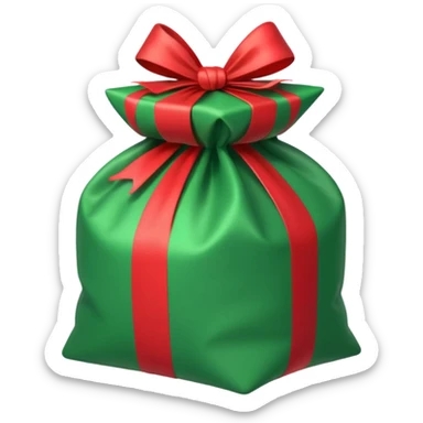 Christmas gift sack opened sticker