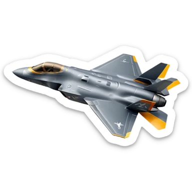 F-35 fighter jet in flight with no background. sticker