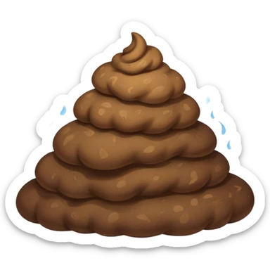 A pile of poo sticker