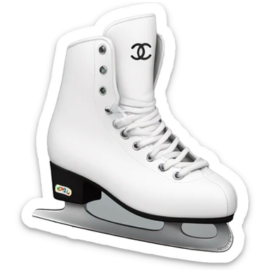 Chanel logo Figure skates sticker