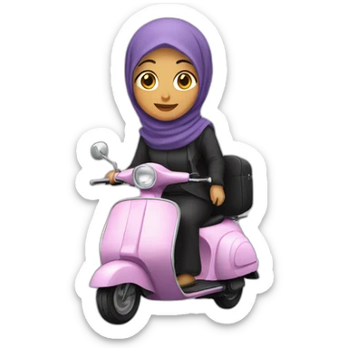 Hijab on scooter sticker