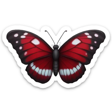 Dark red butterfly  sticker